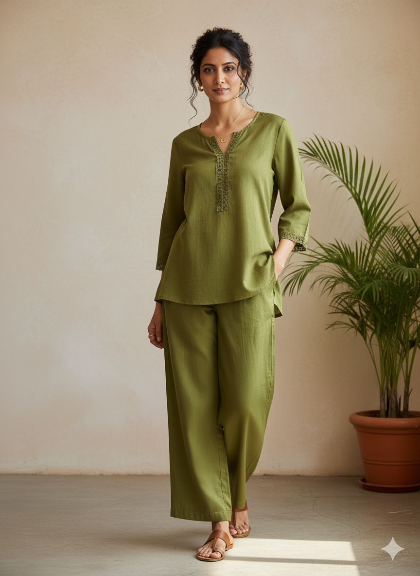 Olive Green Co-Ord Set