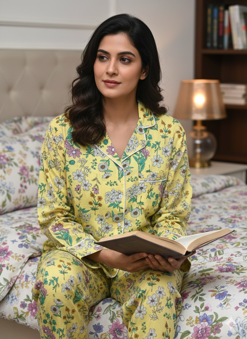 Floral Print Nightsuit for Women