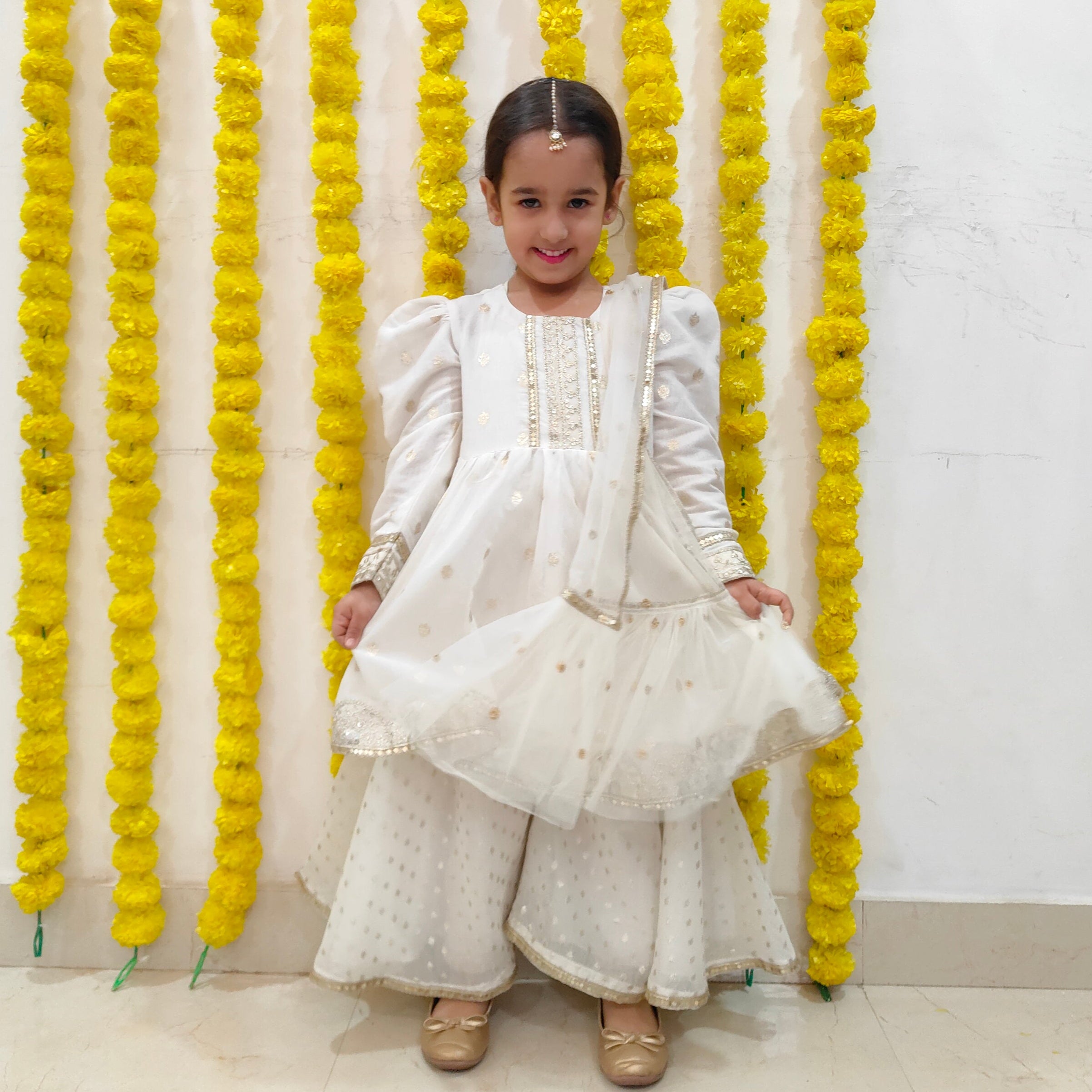 Chanderi Peplum Kurta & Sharara set