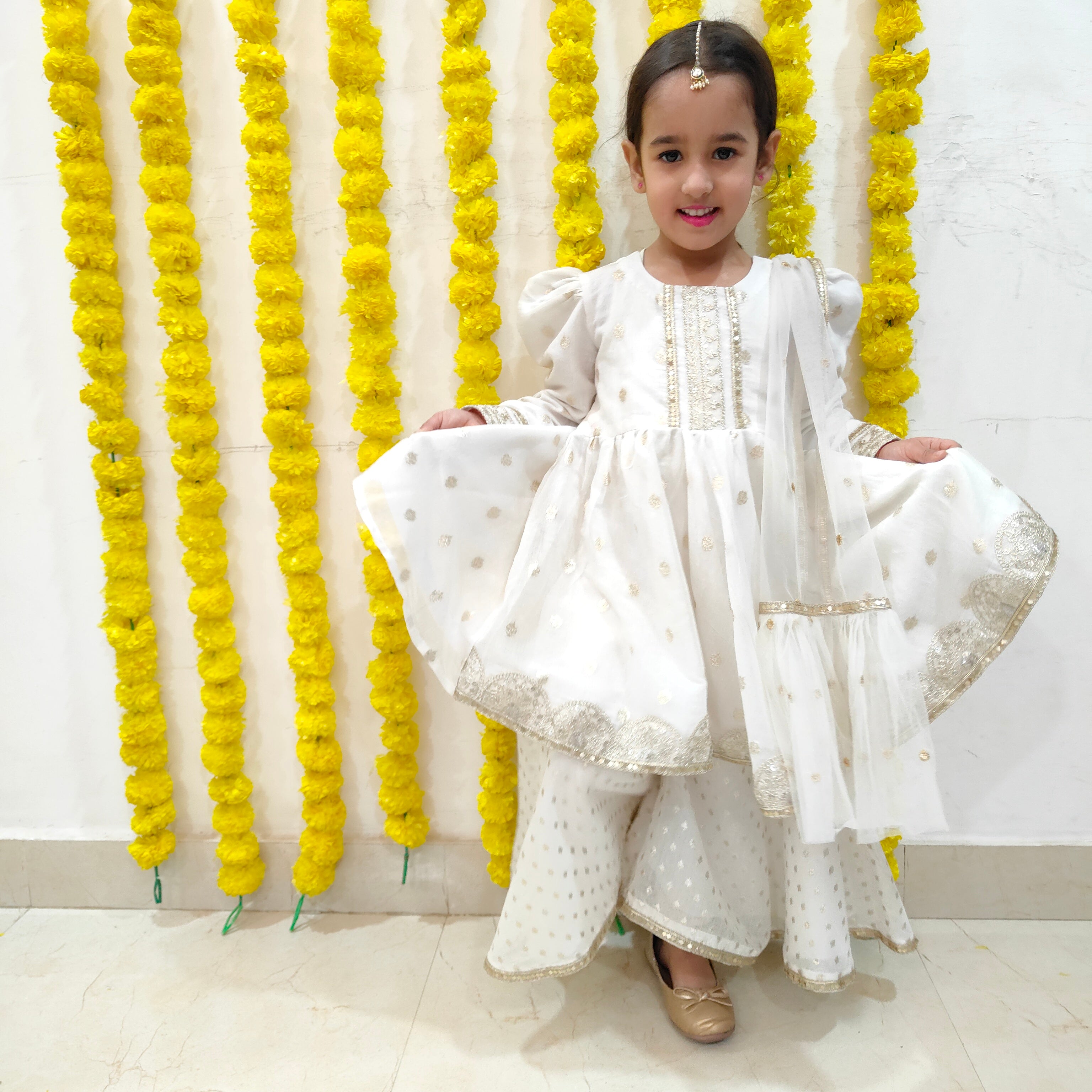 Chanderi Peplum Kurta & Sharara set