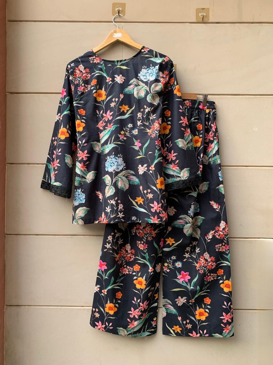 Midnight Bloom Cotton Co-ord Set