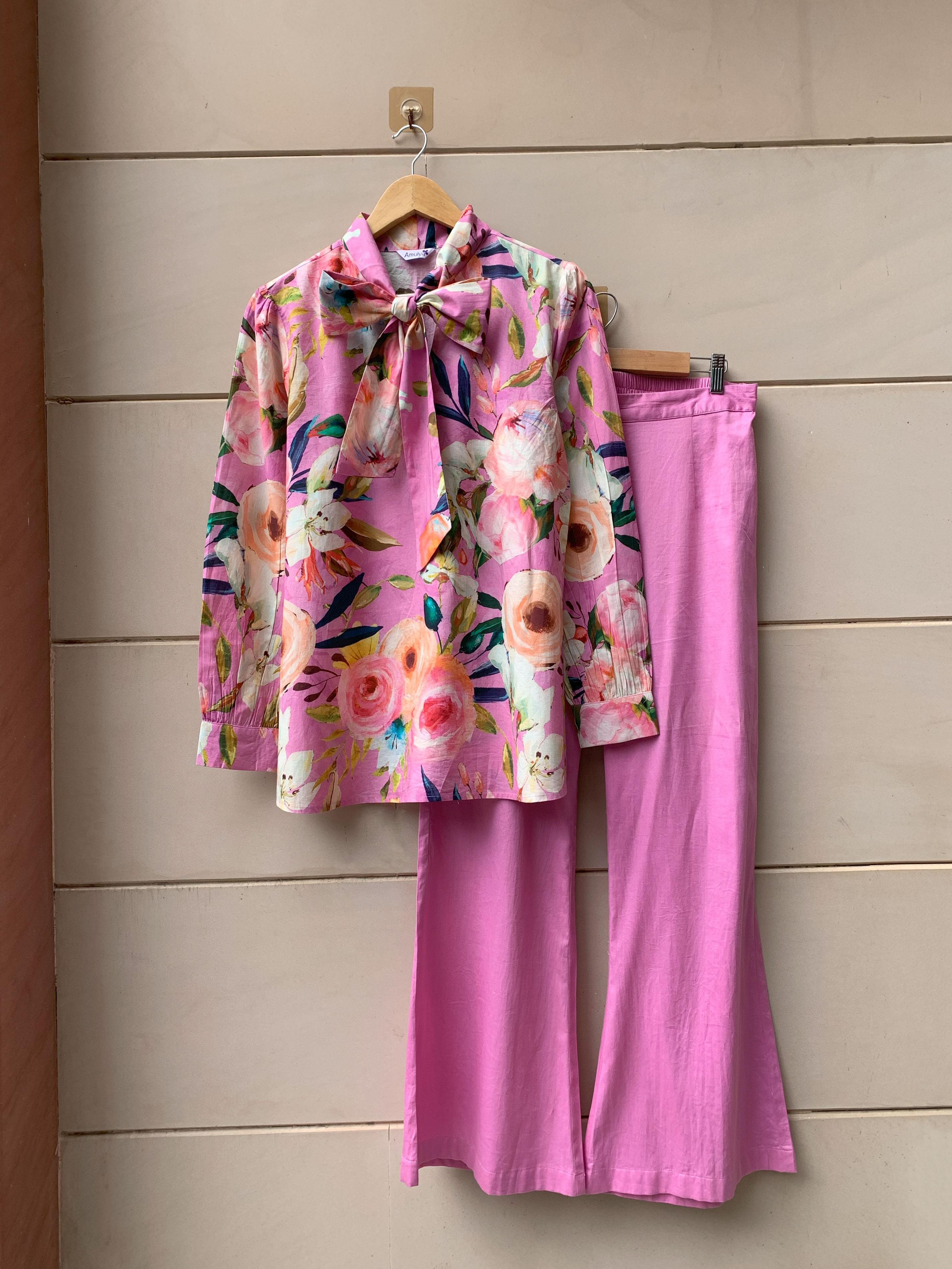 Pink Bloom Co-ord Set for women