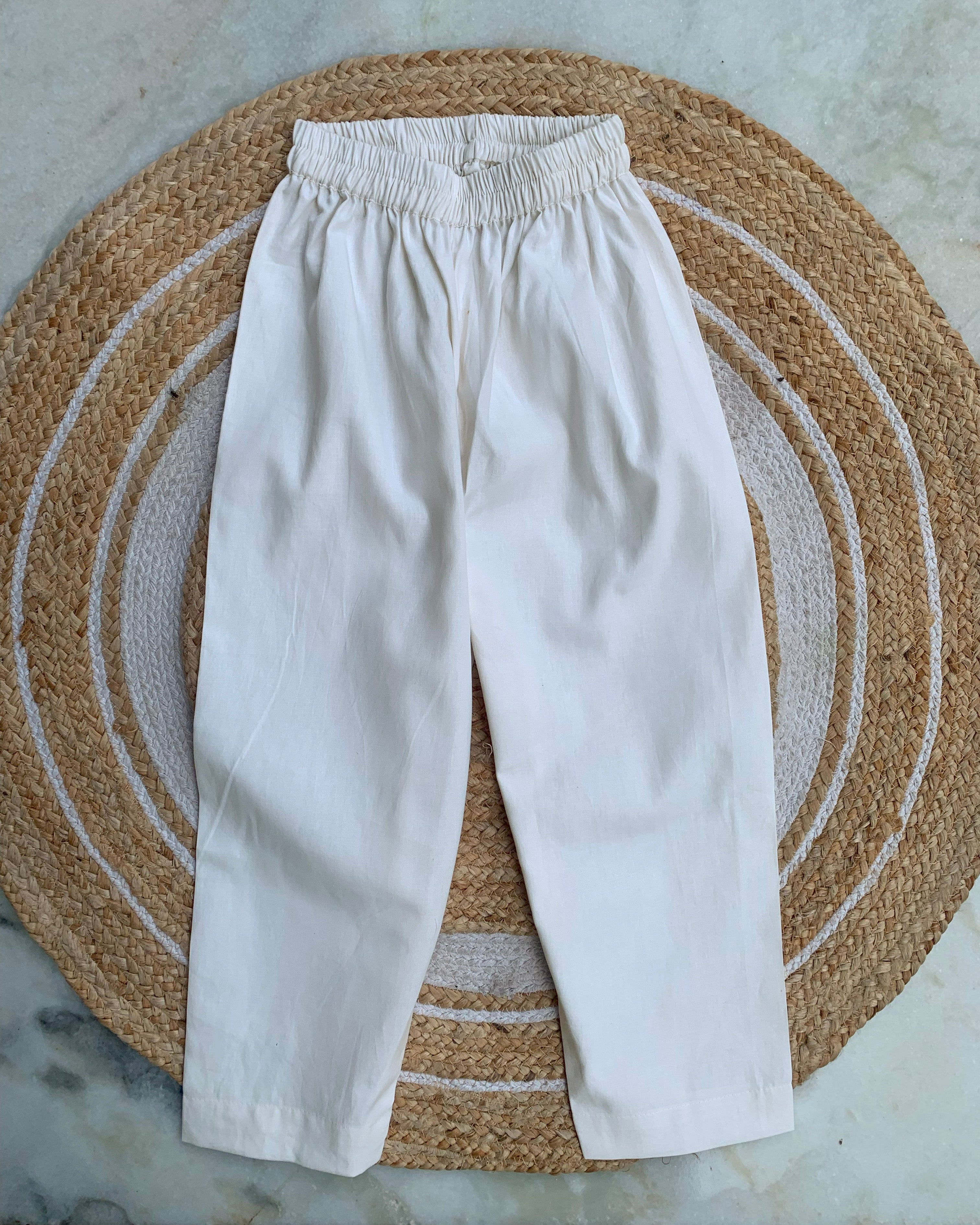 Sequin work Ivory Kurta & pajama Set for boys