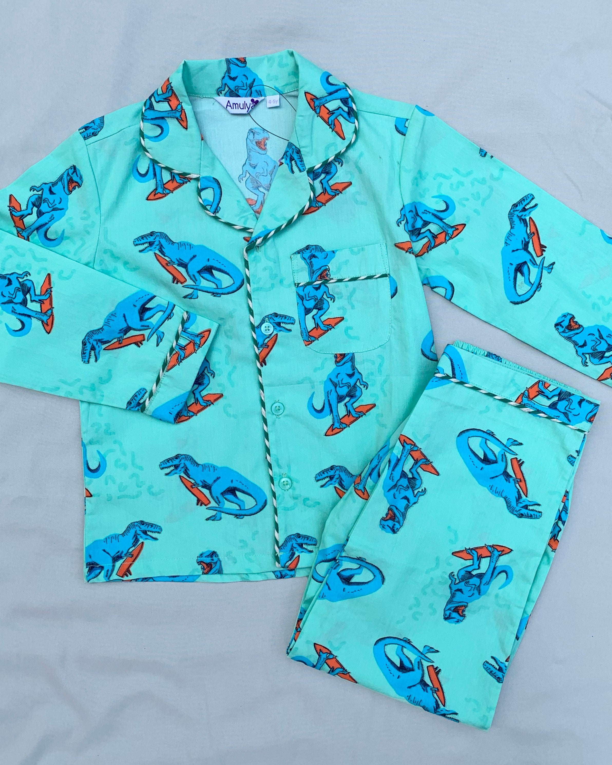 Dino Print Nightsuit for Kids