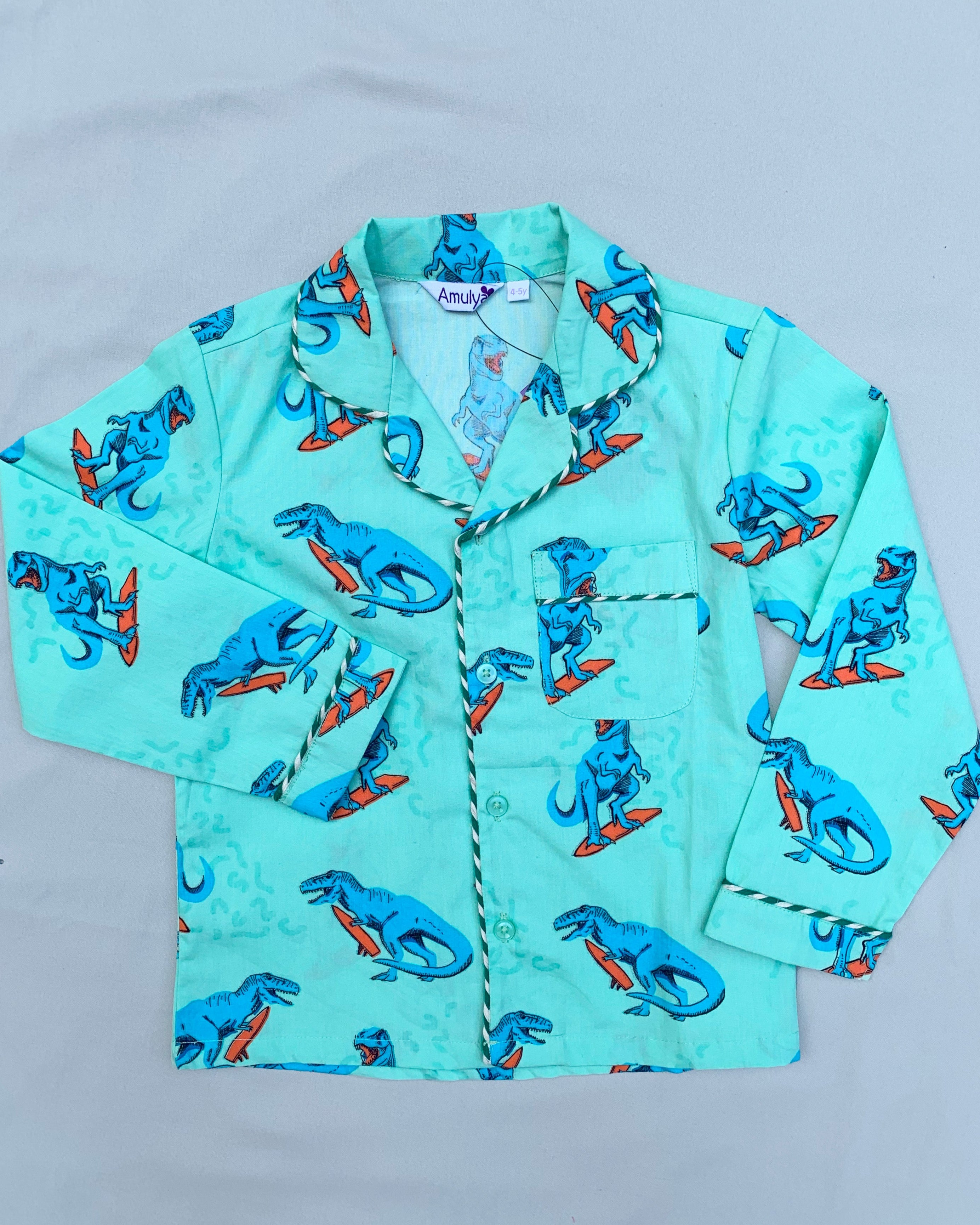 Dino Print Nightsuit for Kids