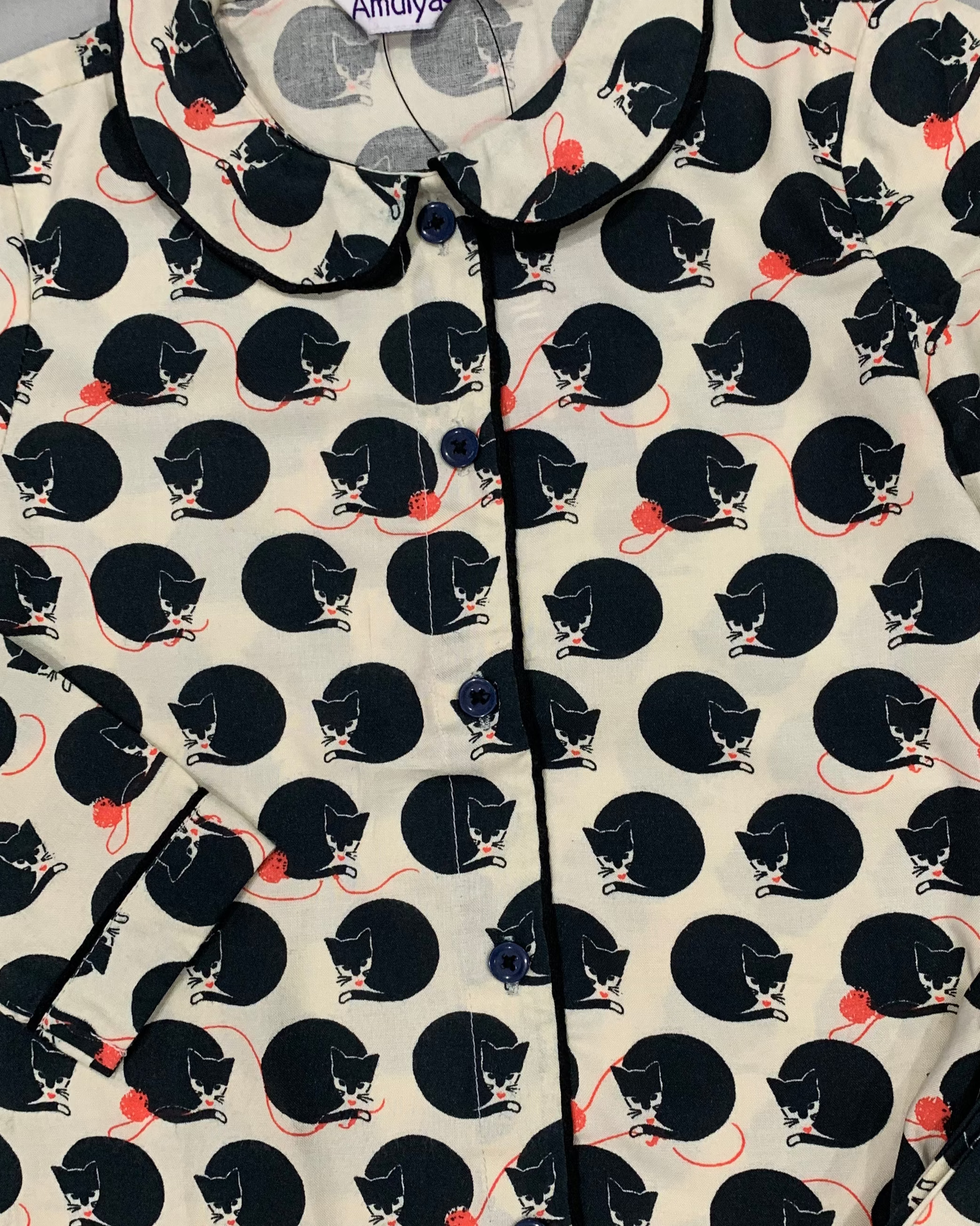 Cats Print Night suit for Kids