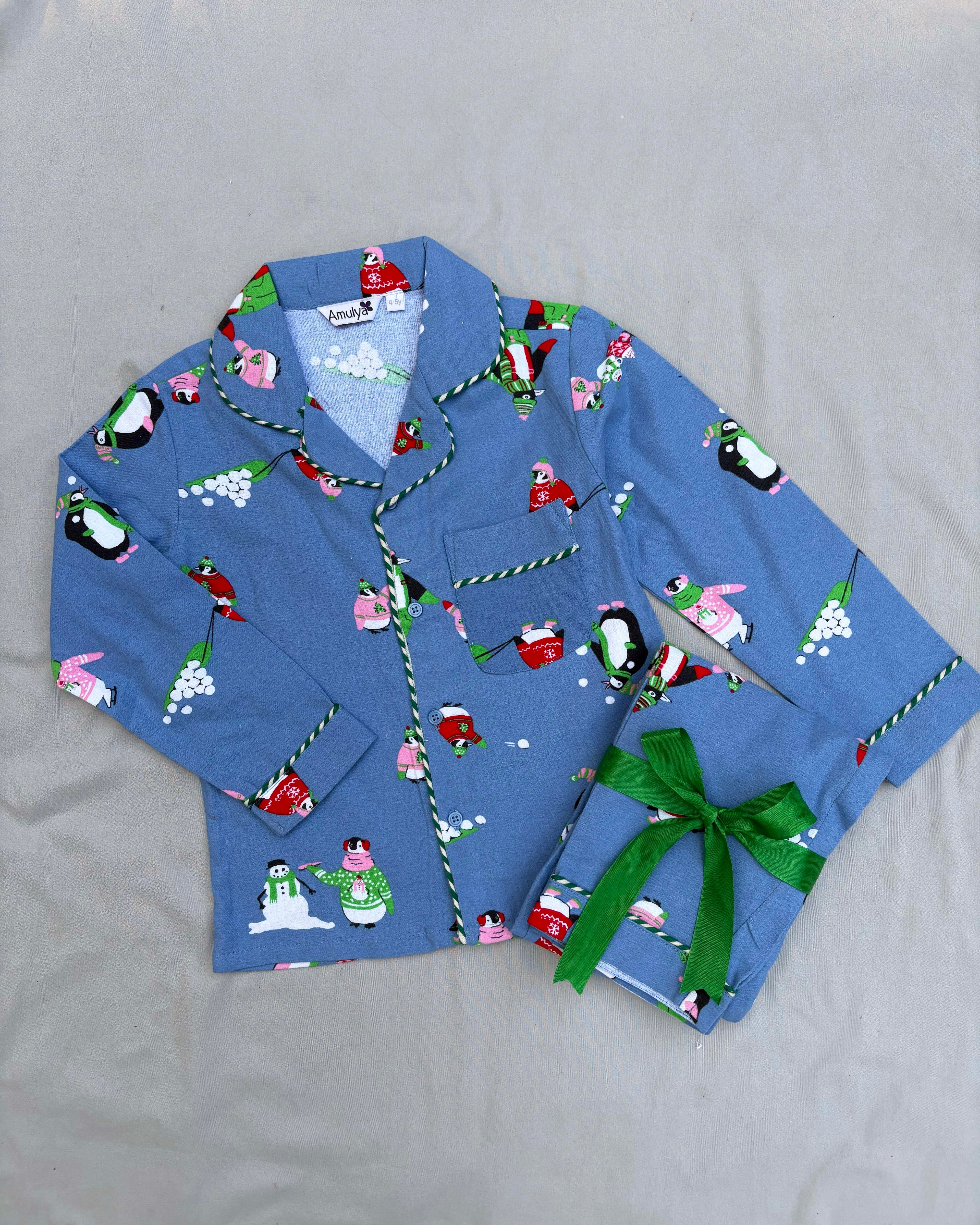 Penguin Flannel Nightwear for kids