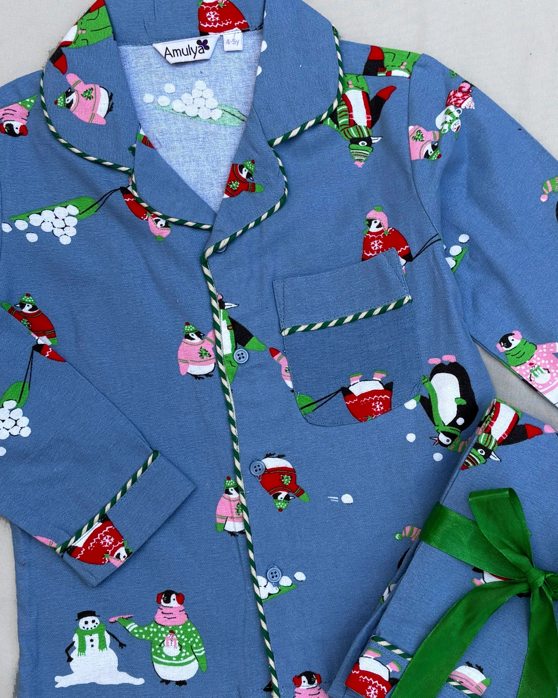 Penguin Flannel Nightwear for kids