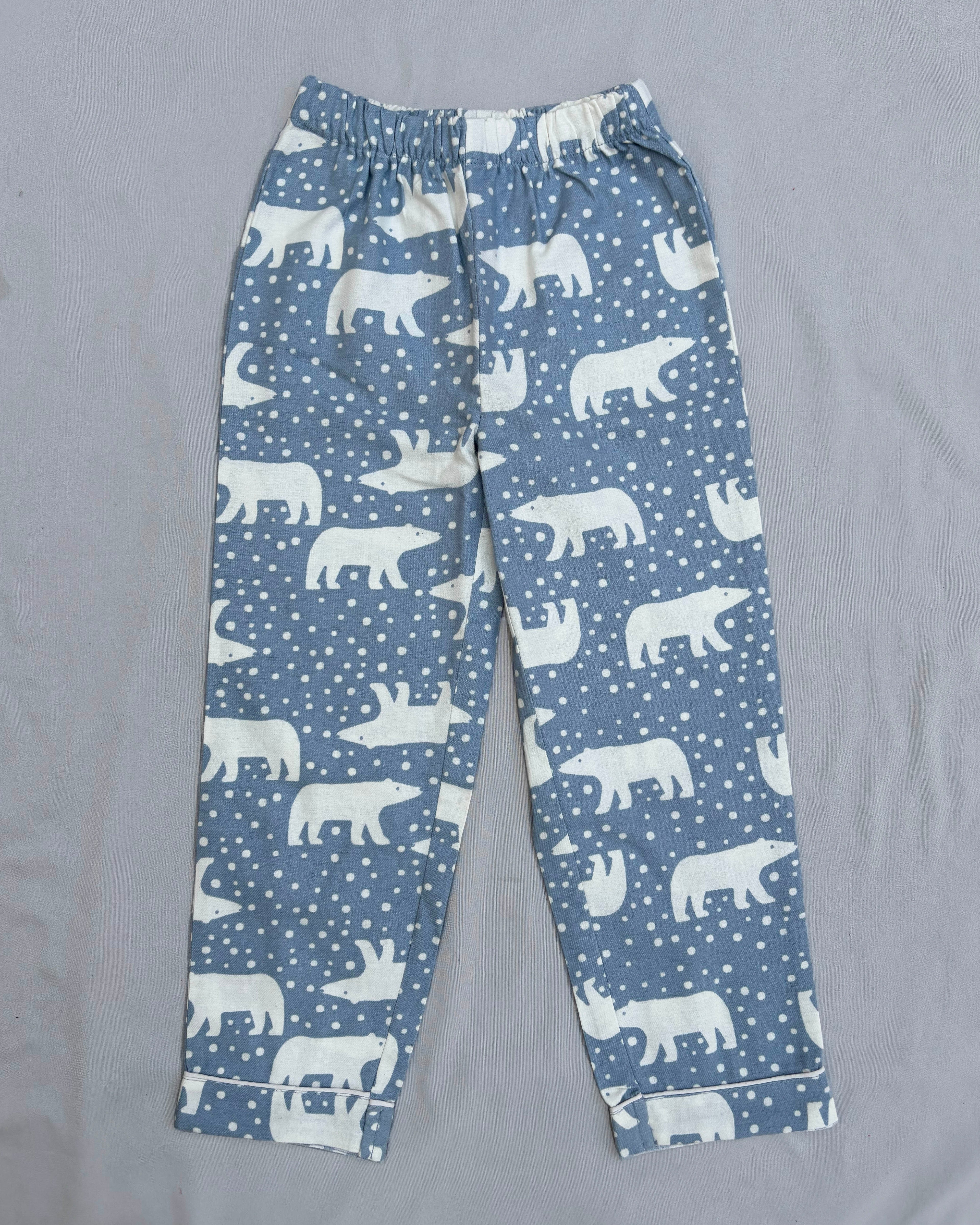 Polar bear Print Flannel Nightwear for kids
