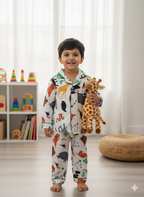 Wildlife Print Nightsuit for Kids