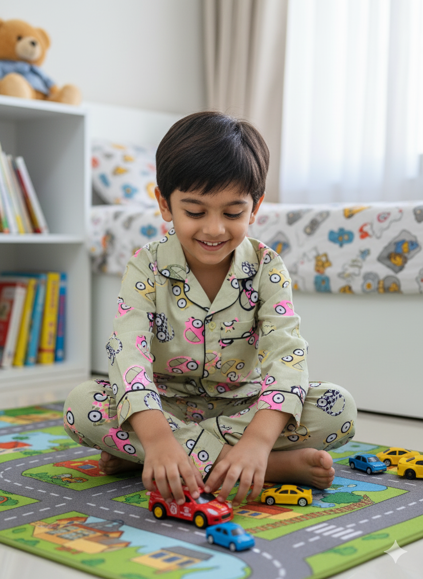 Cars Print Night suit for Kids