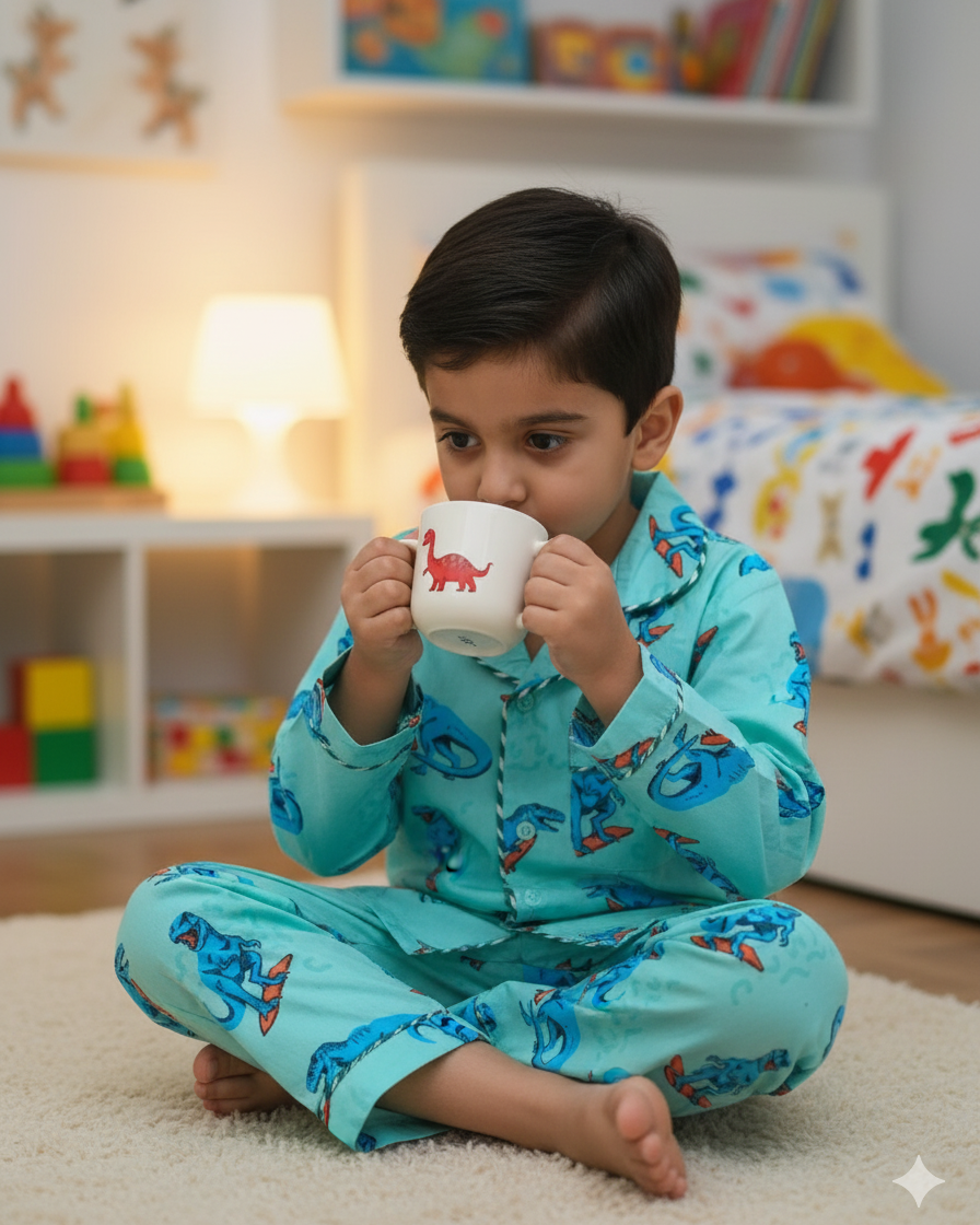 Dino Print Nightsuit for Kids