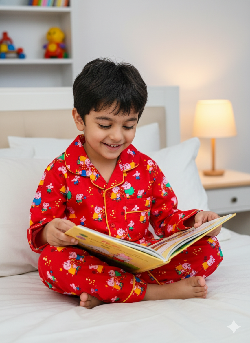 Peppa pig Print Nightsuit for Kids