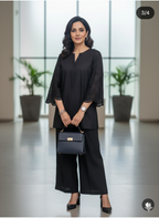 Black Lace Co-ord Set for Women