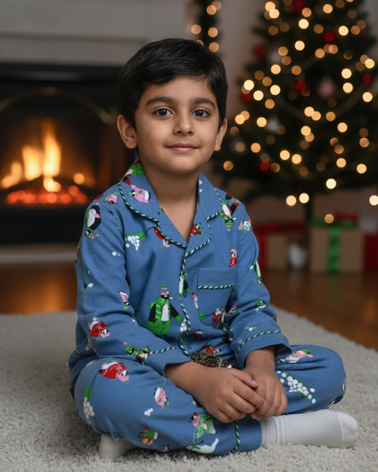 Penguin Flannel Nightwear for kids