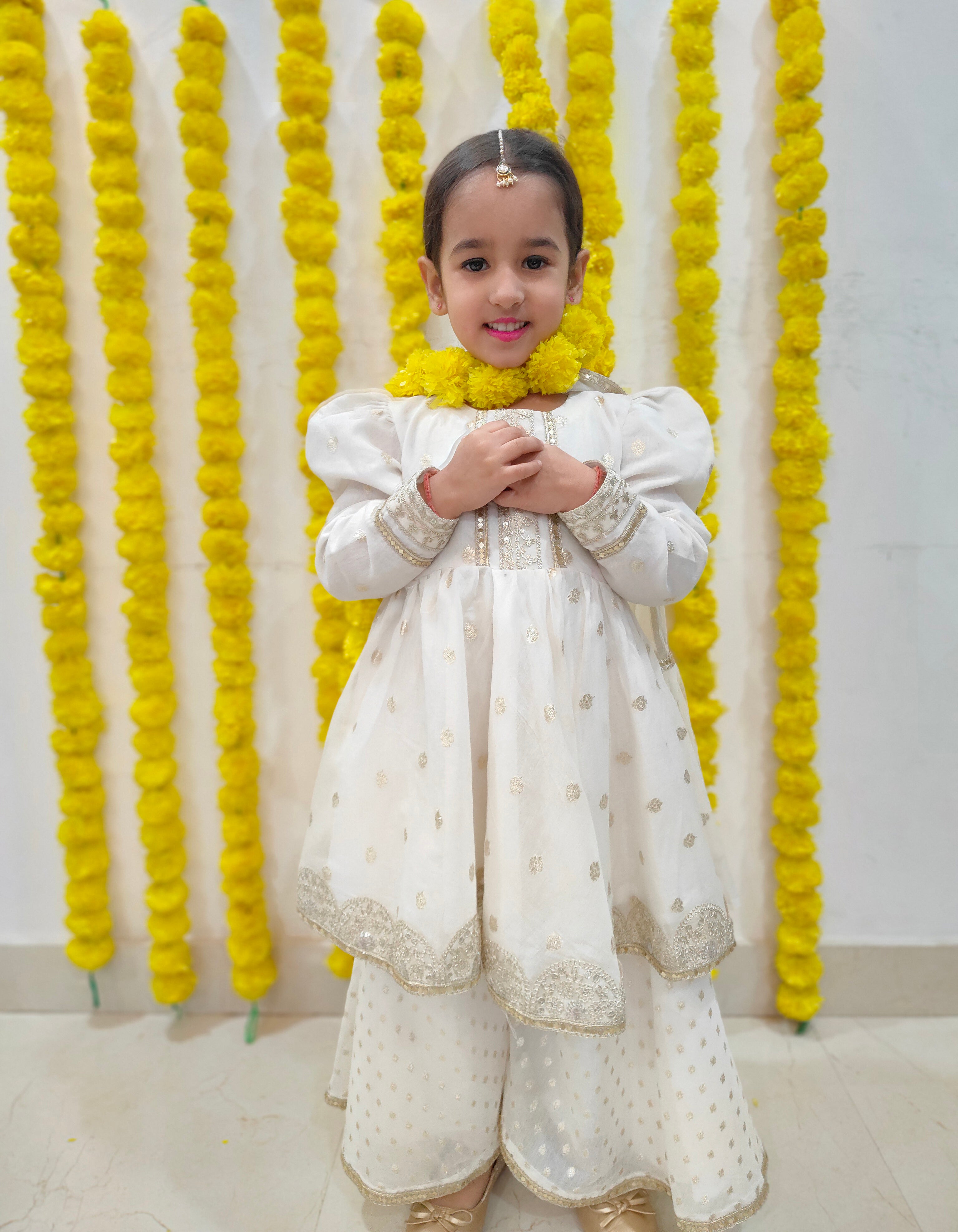 Chanderi Peplum Kurta & Sharara set