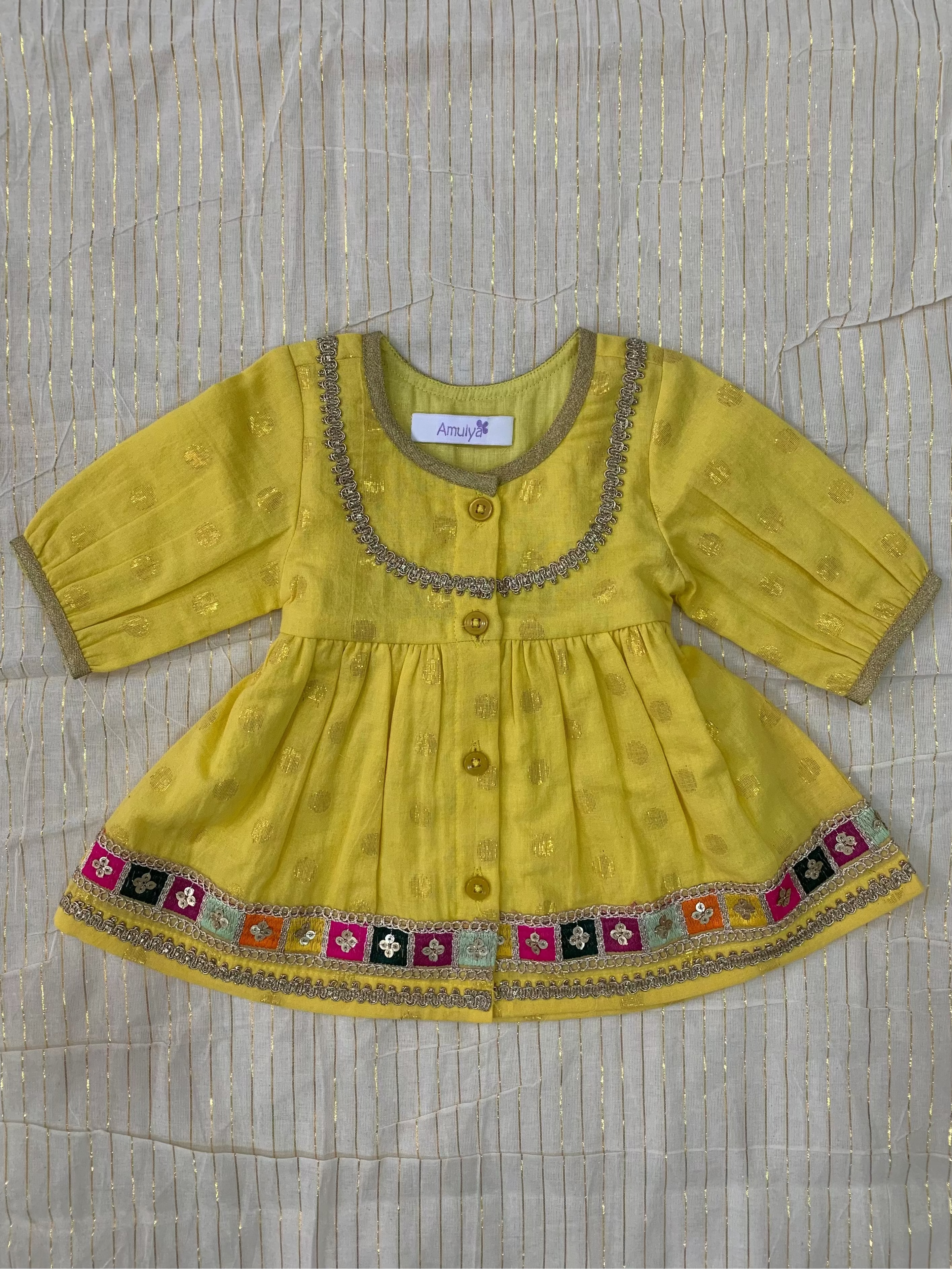Embroidered Angrakha Kurta & dhoti Set for kids