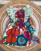 Multi color floral Printed cotton dress