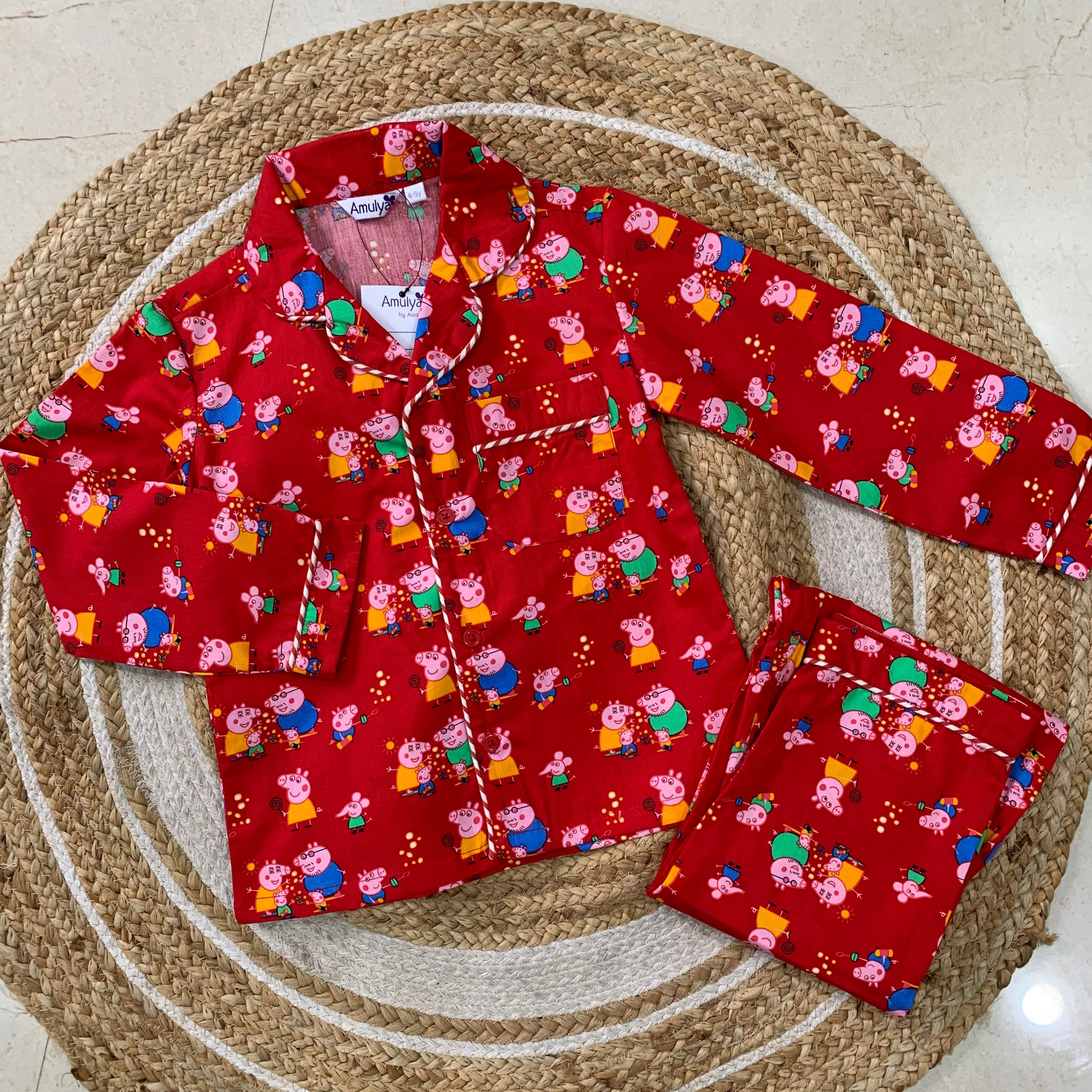 Peppa pig Print Nightsuit for Kids