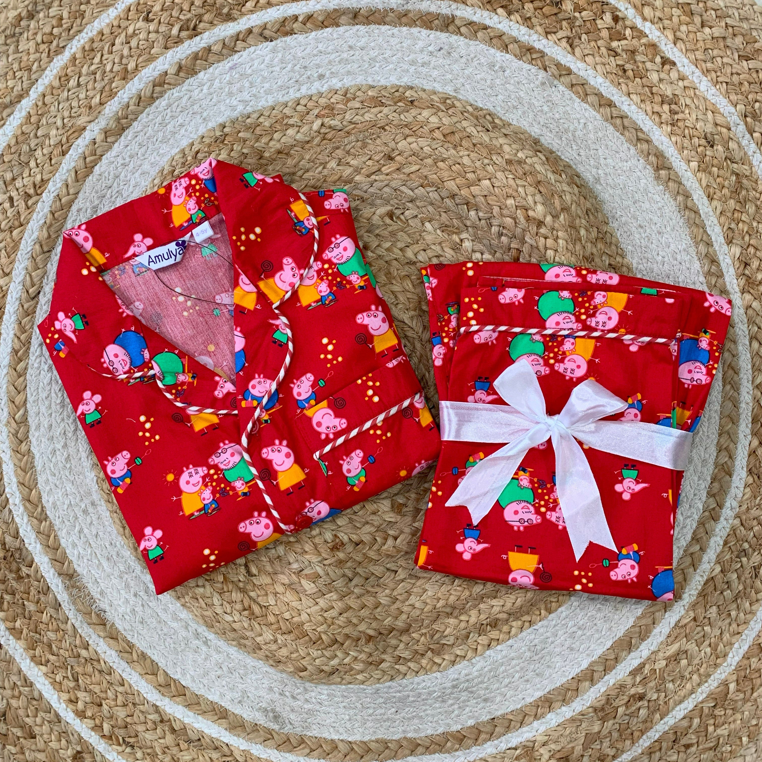 Peppa pig Print Nightsuit for Kids