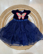 Butterfly Embroidered Girls Organza Dress