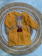 Multicolor Embroidered Girls Garara set in Shimmer