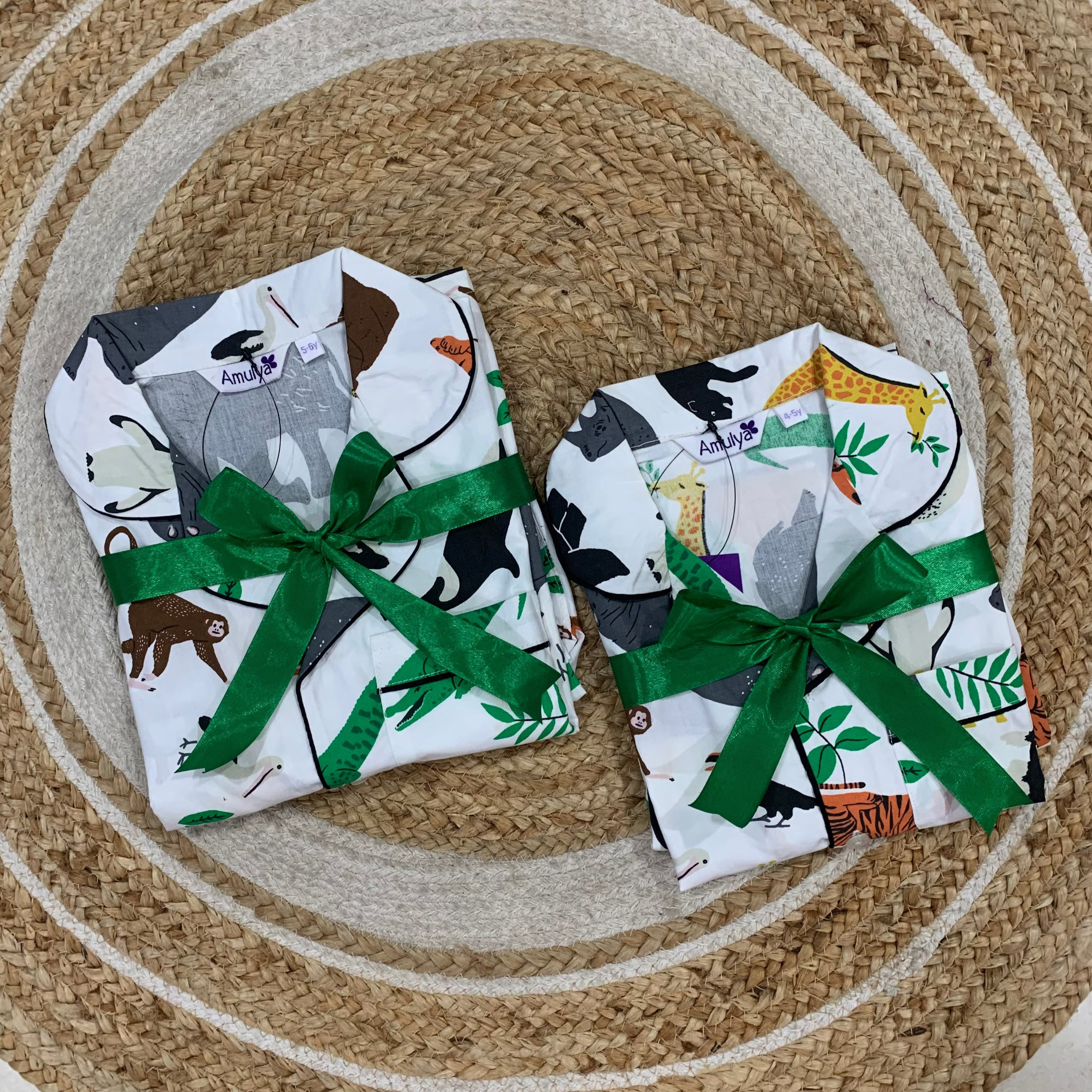 Wildlife Print Nightsuit for Kids