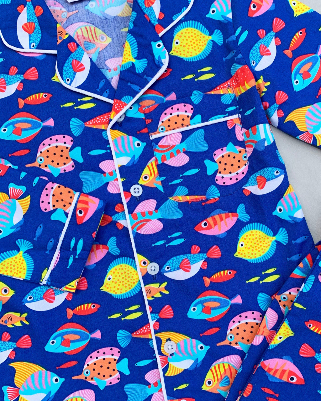 Fish Print Nightsuit for Kids