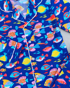 Fish Print Nightsuit for Kids