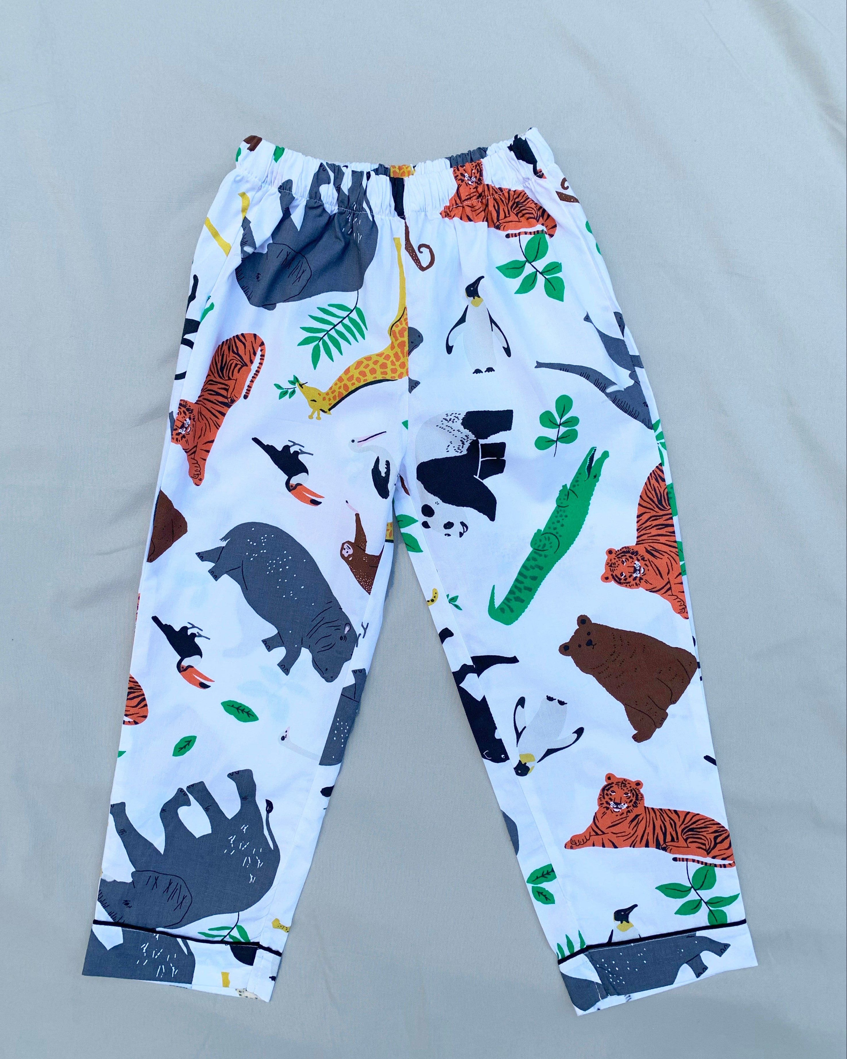 Wildlife Print Nightsuit for Kids