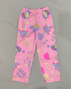 Pink Little hearts print Nightsuit for Kids
