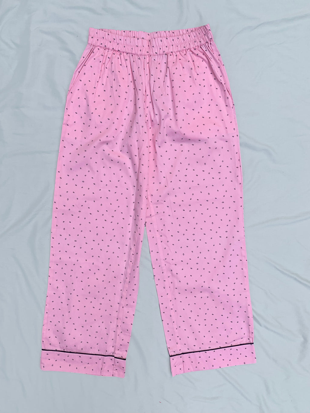 Pink leaves Print Nightsuit for Women