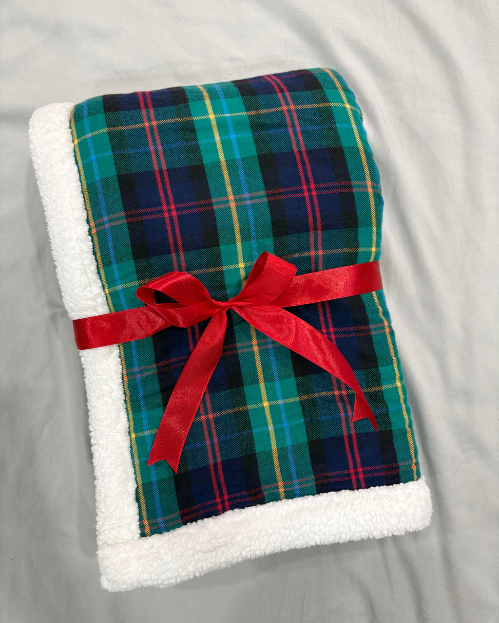 Green plaid Flannel Furry