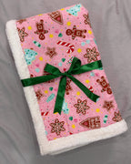 Gingerbread Christmas themed print Flannel Furry