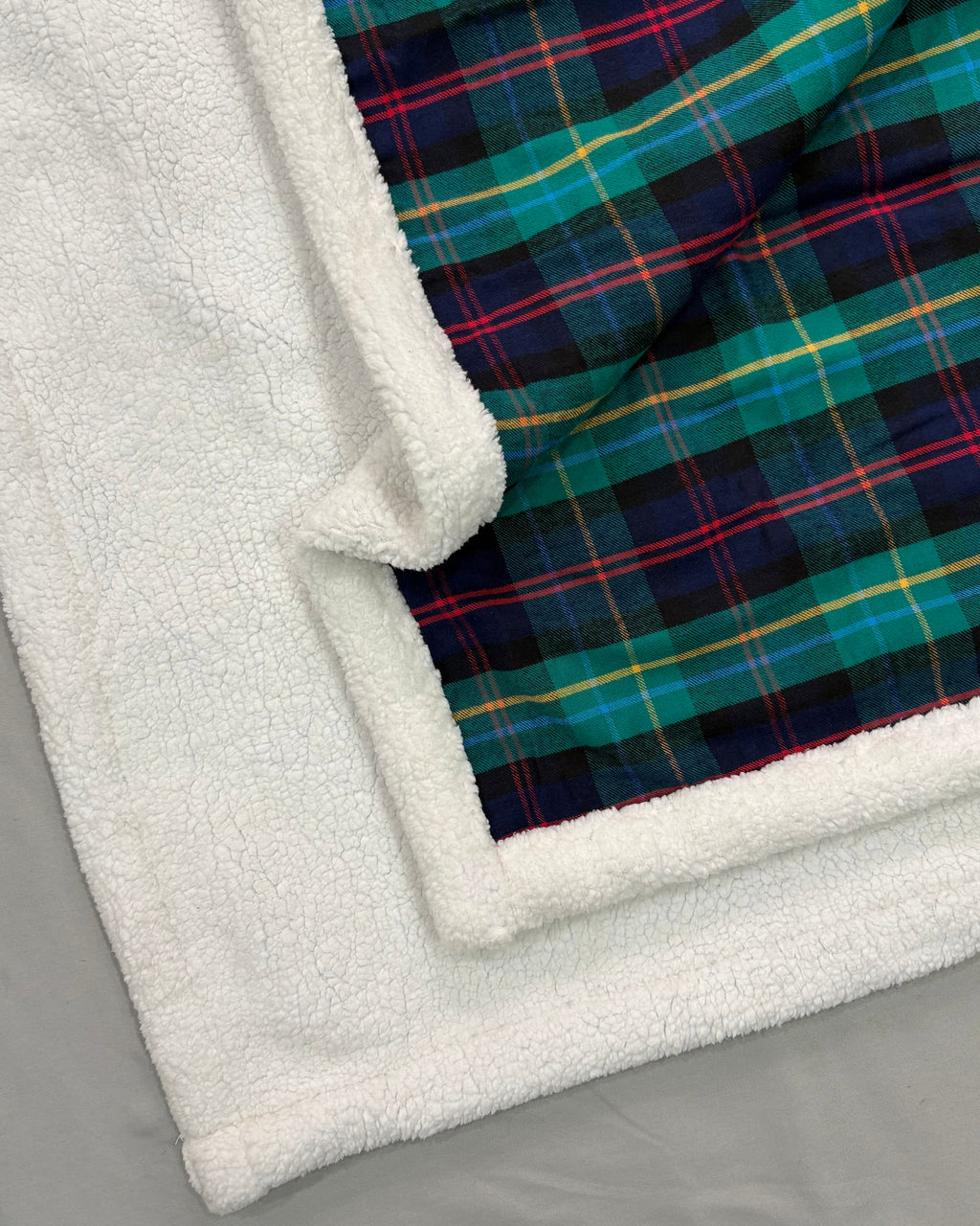 Green plaid Flannel Furry