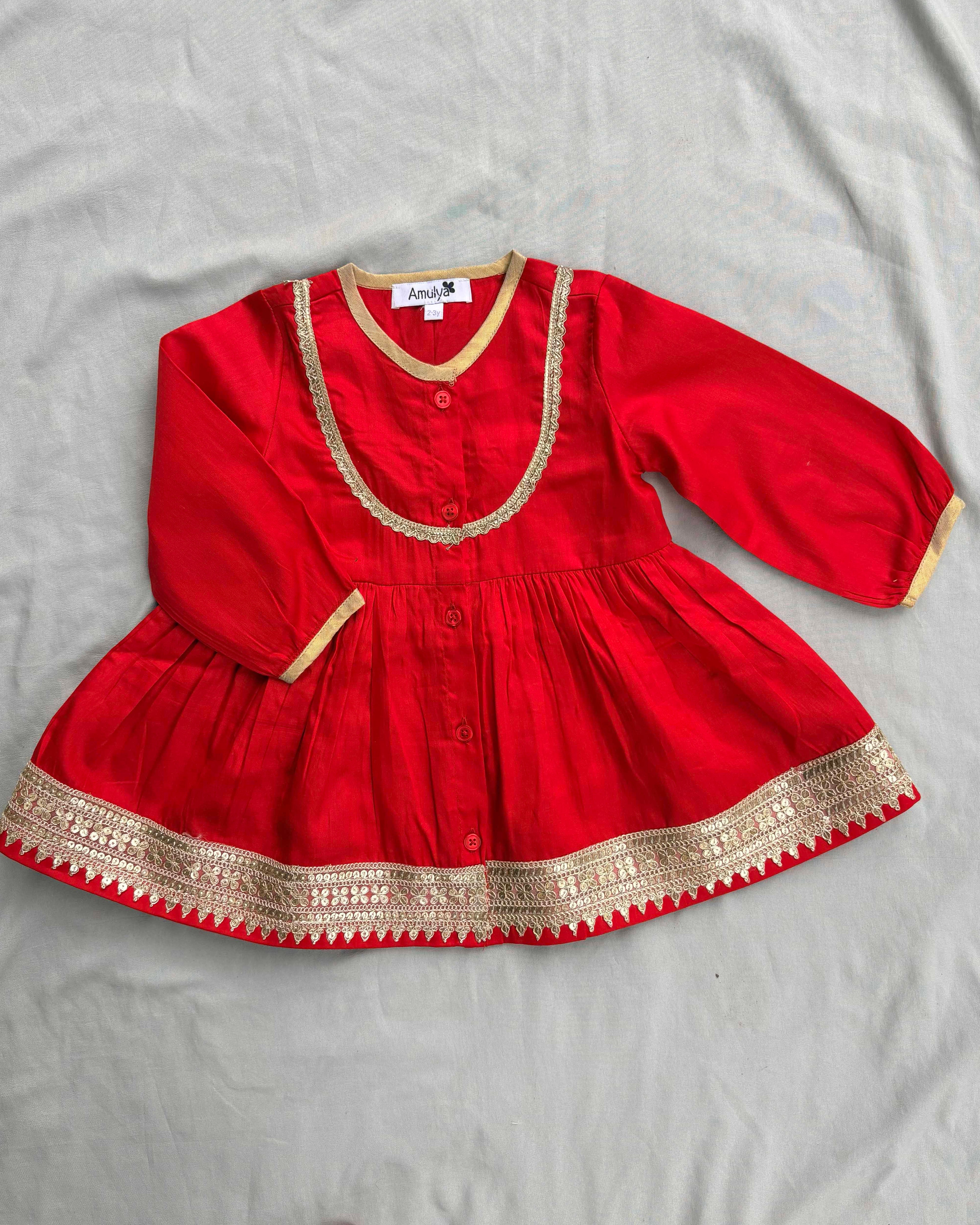 Sequin work Angrakha Kurta & dhoti Set in Tissue