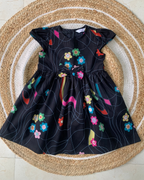 Black Floral Printed Pure Cotton Dress