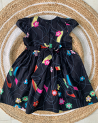 Black Floral Printed Pure Cotton Dress