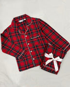 Red Plaid Flannel Nightwear for kids