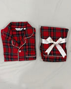 Red Plaid Flannel Nightwear for kids