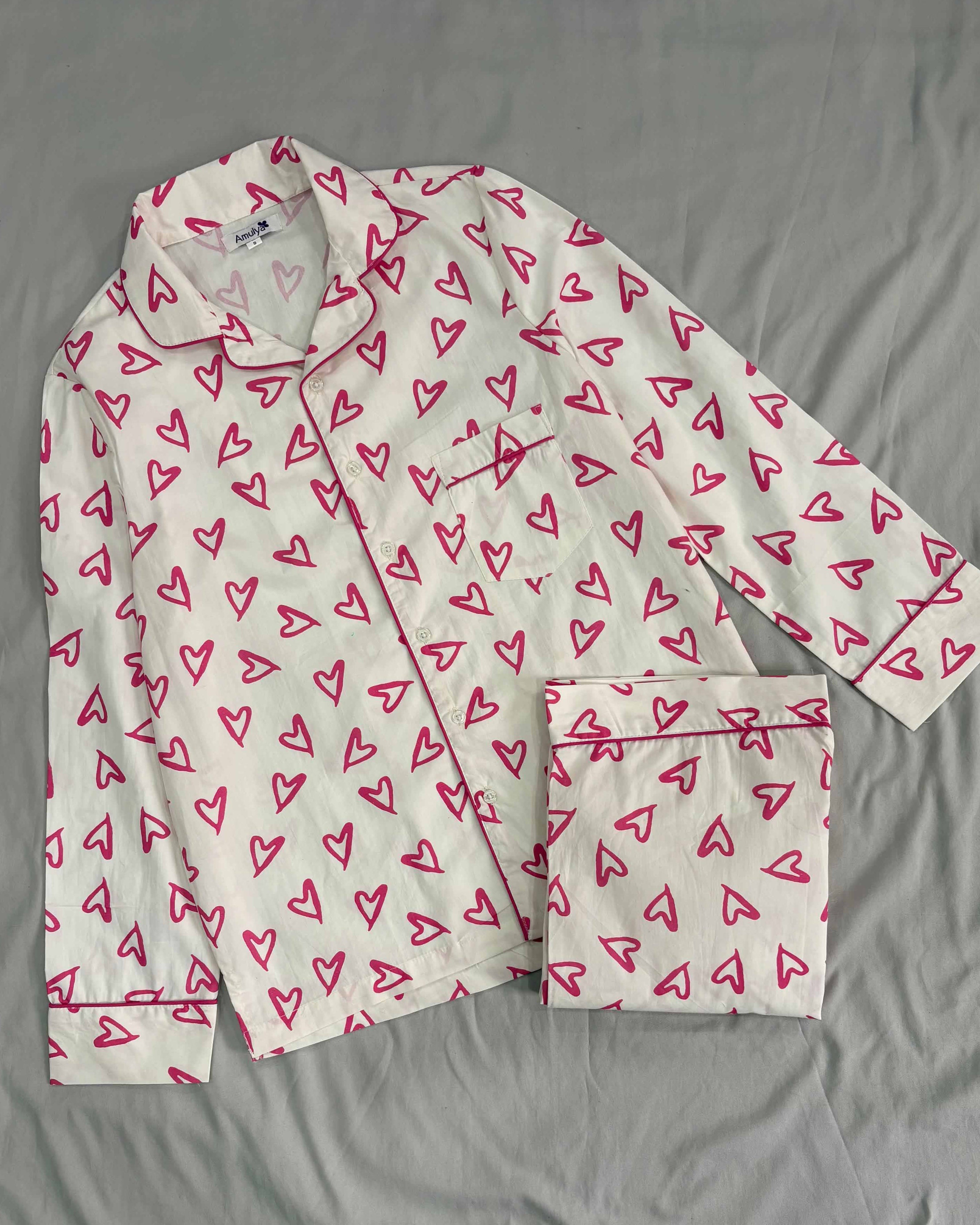Hear Print Nightsuit for Women