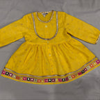 Girls Embroidered Angrakha Kurta & dhoti Set