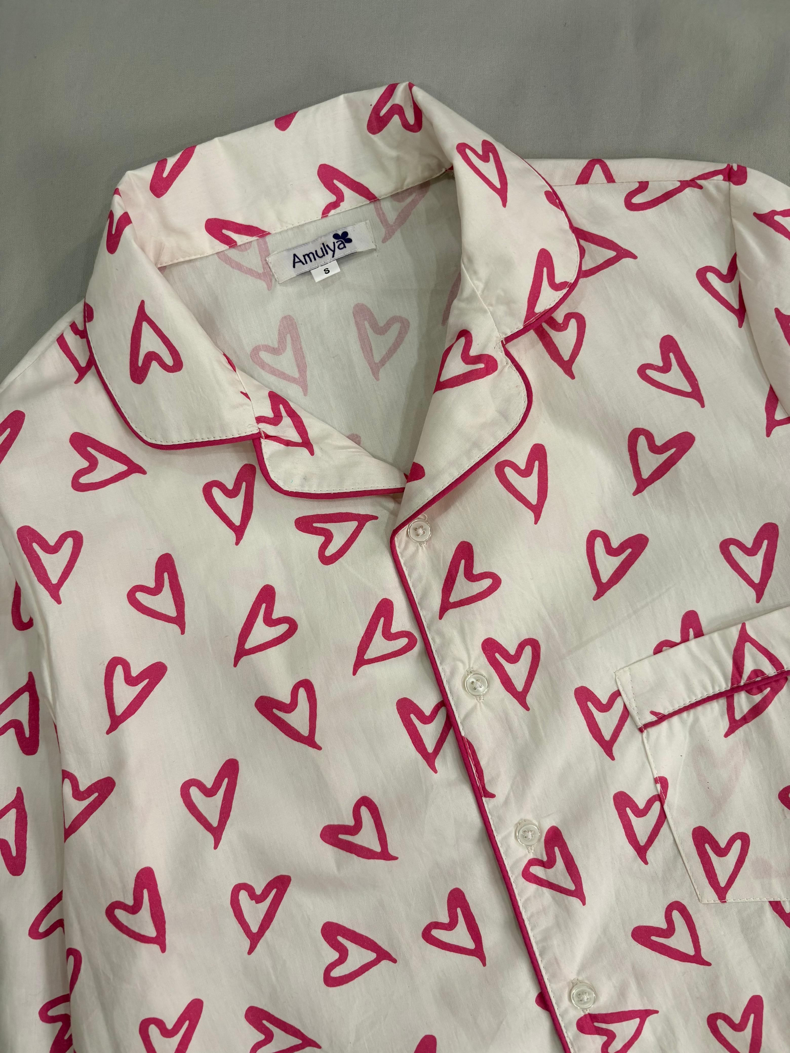 Hear Print Nightsuit for Women