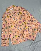 Mixed Fruits Print Pajama set  for Women