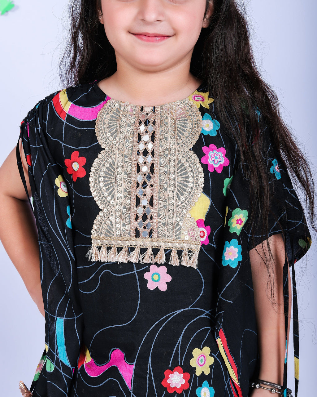 Embroidered kaftan Set for girls