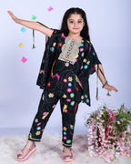 Embroidered kaftan Set for girls