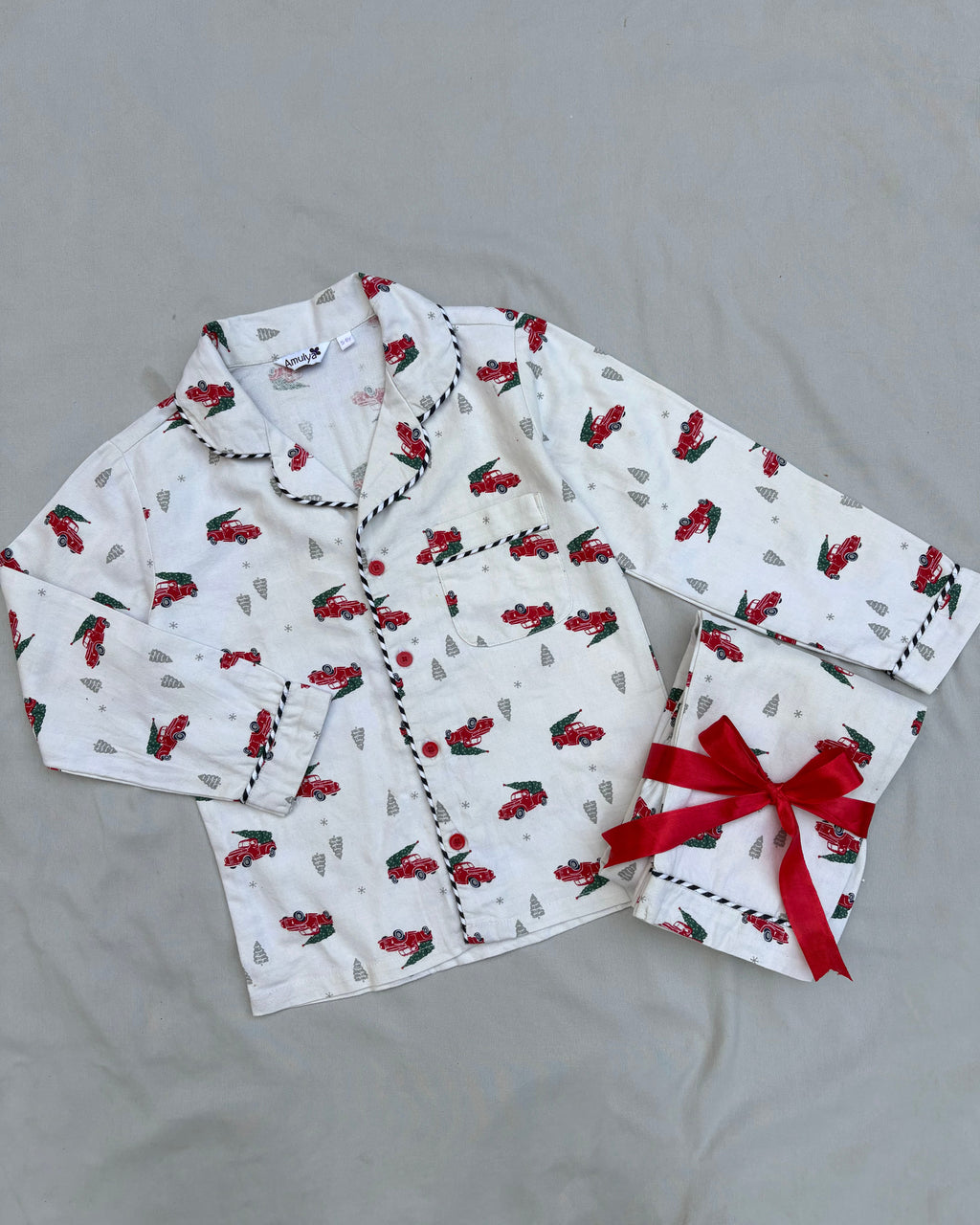 Cristmas cars printed Flannel Nightwear for kids