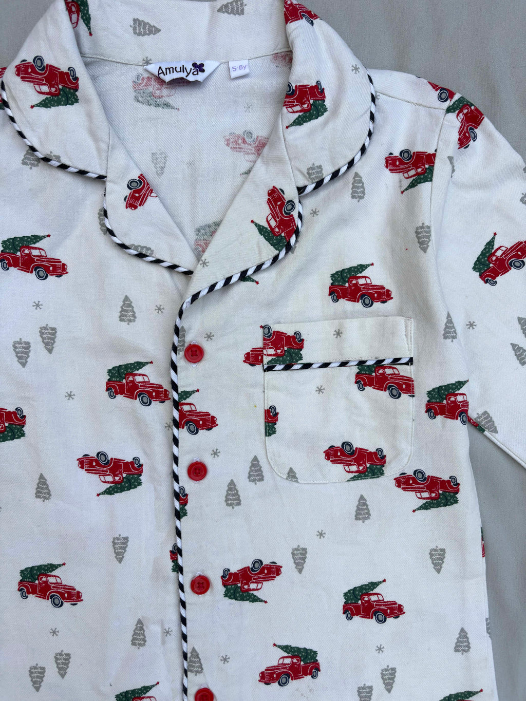 Cristmas cars printed Flannel Nightwear for kids