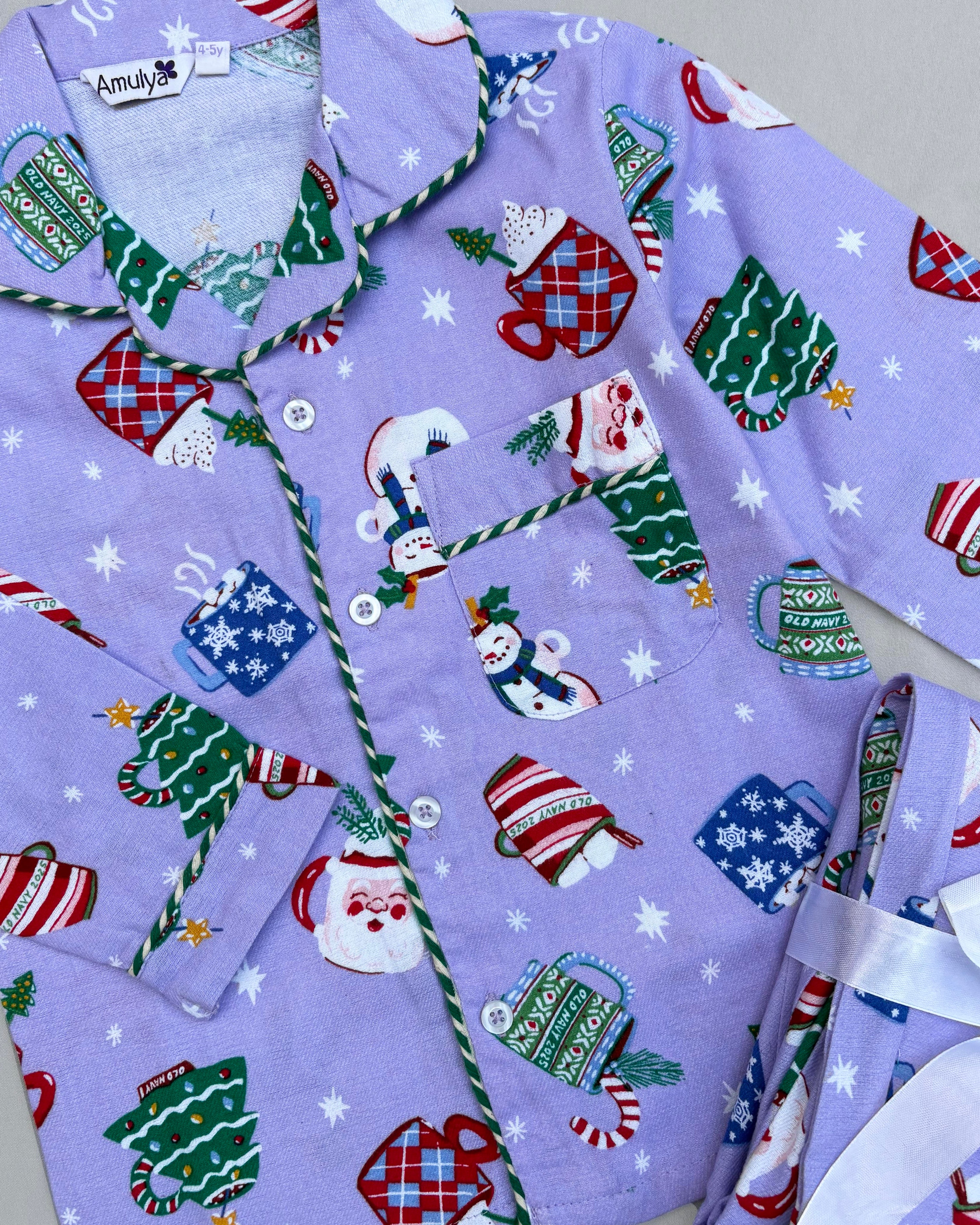 Winter Theme Flannel Nightwear for kids