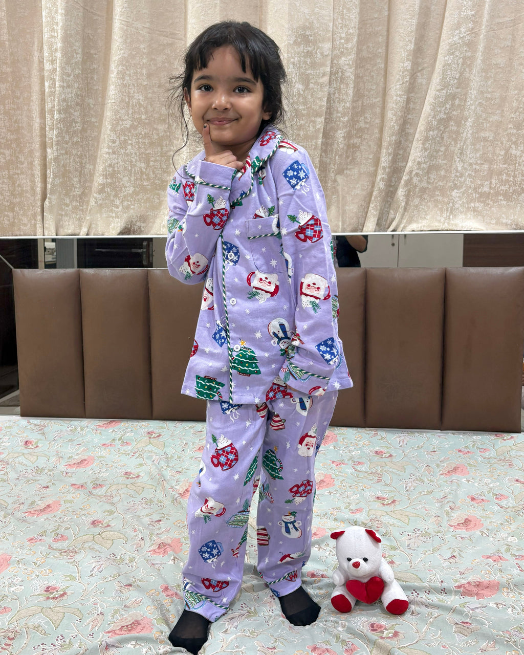 Winter Theme Flannel Nightwear for kids
